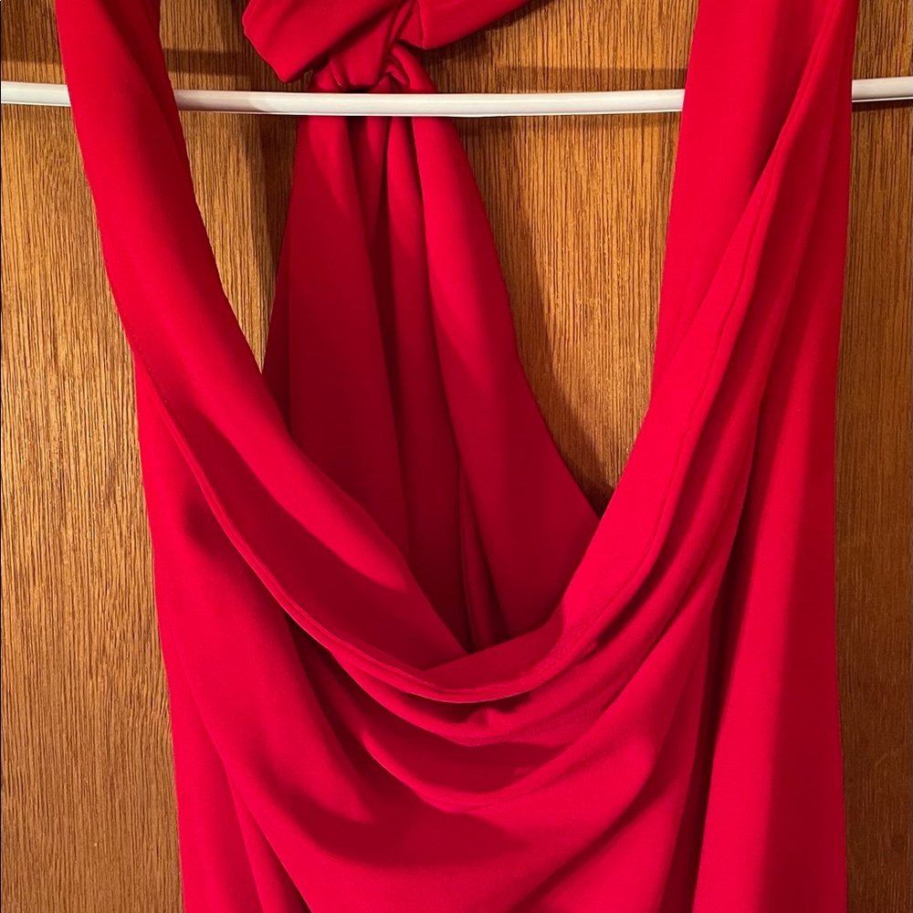 Red PLAYBOY tie around the neck top